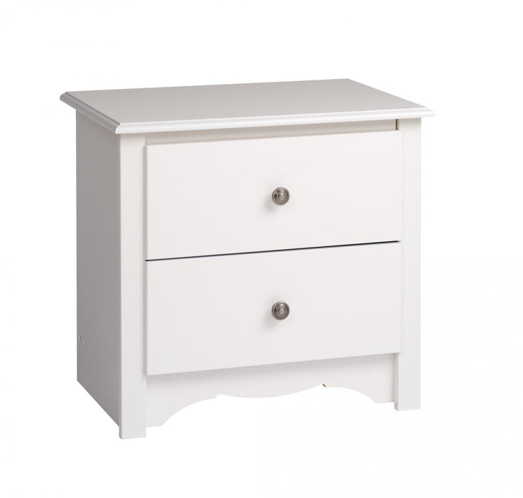 Monterey 2-Drawer Nightstand - White