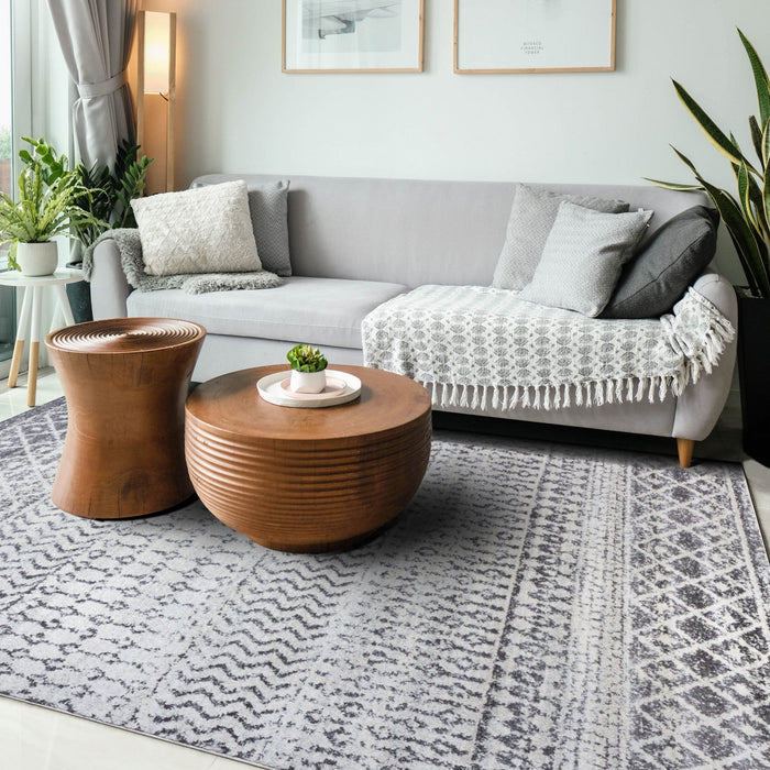 Roma Safi Grey 4x6 Area Rug 