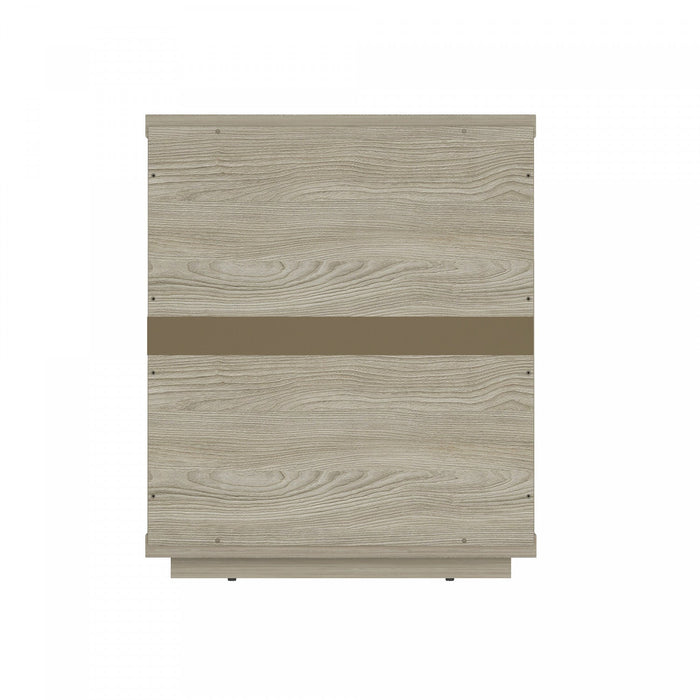 Evelyn Modern 20\" Nightstand in Natural (3-Drawer) 
