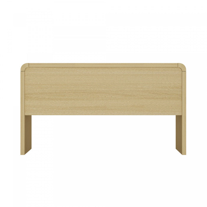 Grace Modern 54\" Office Desk in Natural Oak (2-Drawer) 