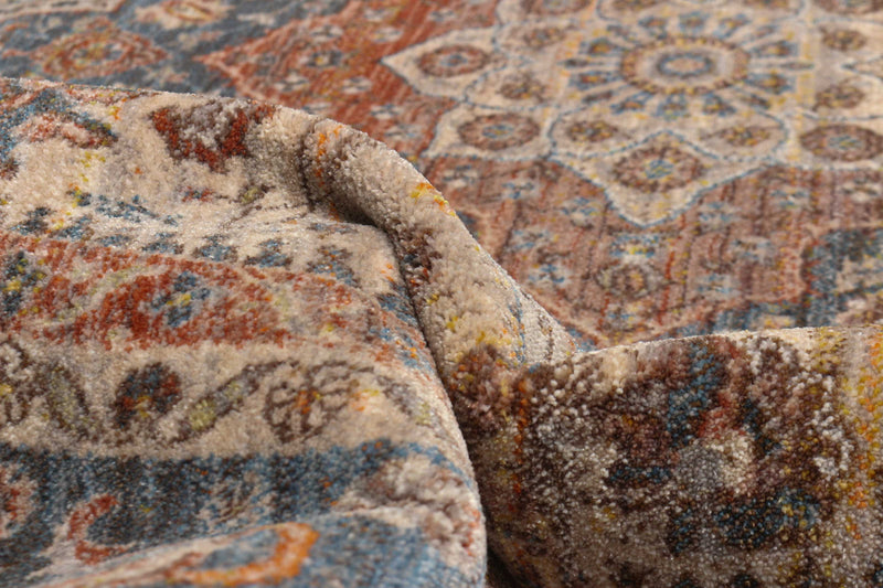 Irina Traditional 5'0\" x Area Rug in Multi Indoor Area Rug 