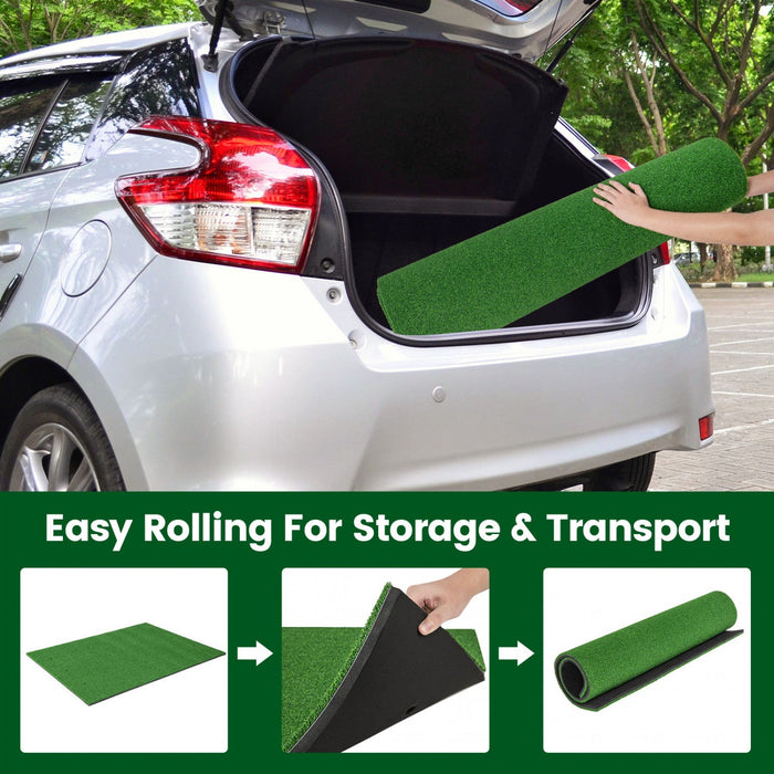 Costway 5 X 4 Ft Golf Hitting Mat Artificial Indoor Outdoor Turf Golf Training Mat 32 Mm