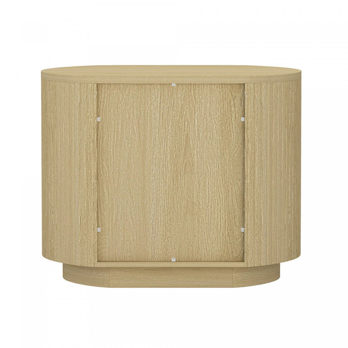 Olivia Modern 27\" Nightstand in Natural Oak (2-Drawer) 