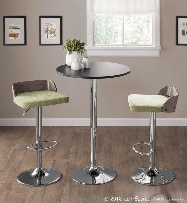 LumiSource Adjustable Contemporary Bar Dining Pub Table - Black