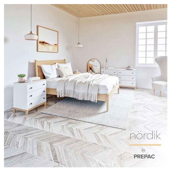 Prepac Nordik 6-Drawer Dresser - White Oak