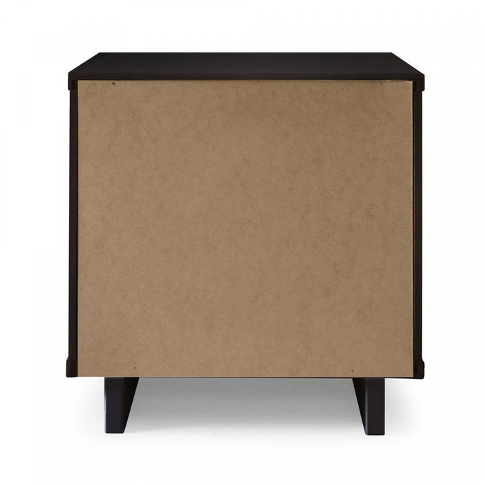 Granville Modern 18\" Nightstand in Black (2-Drawer) - Set of 2 