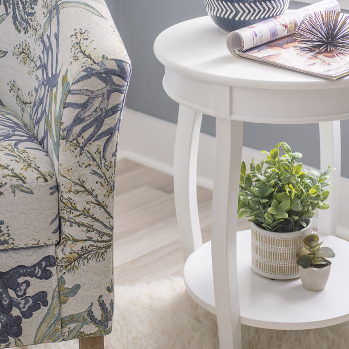 Rainbow Chairside Table - White