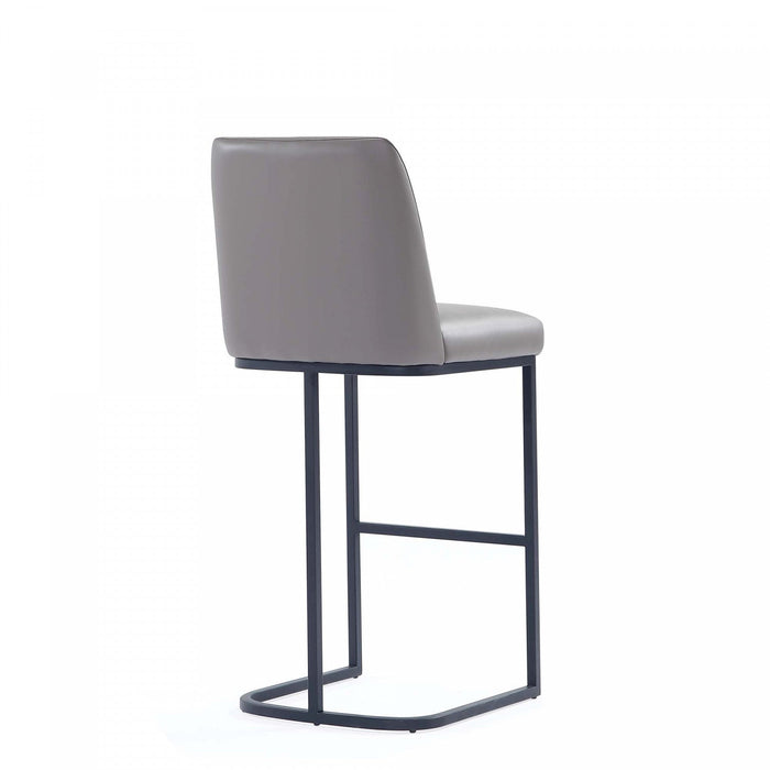 Serena Modern Metal Upholstered Barstool in Taupe Bar Stool 