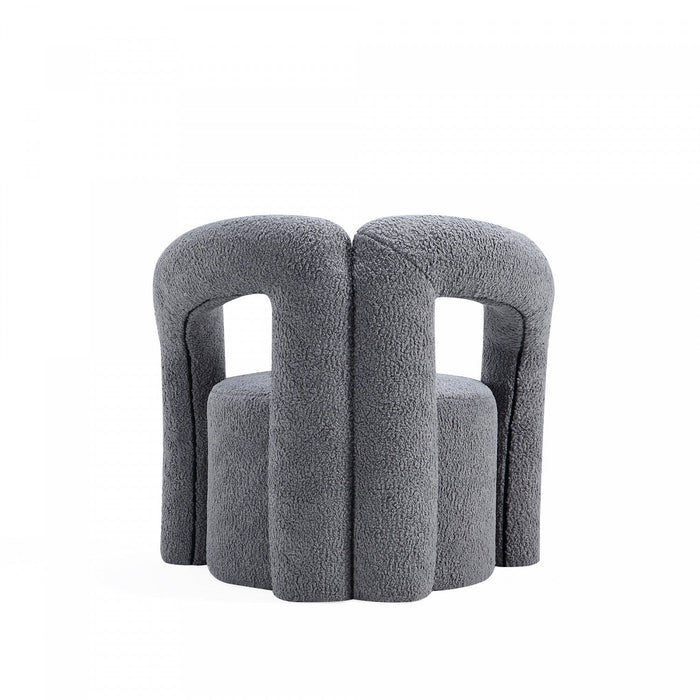 Darian Modern Boucle Lounge Chair in Gray - Set of 2 