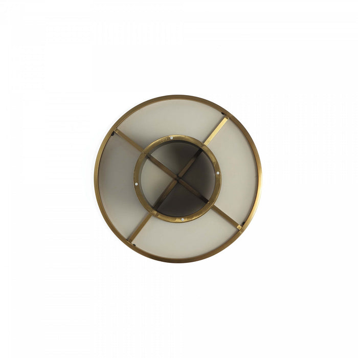 Glenn Modern Glam Sintered Stone Top Coffee Table in Gold 