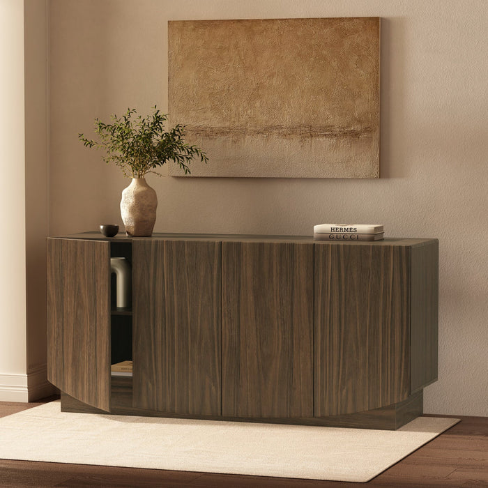 Ardea Contemporary 60\" Sideboard in Walnut Buffet 
