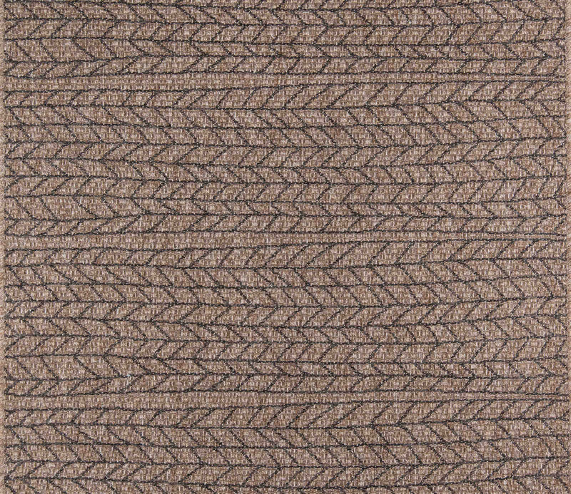 Linden Contemporary 6'7\" x 9'6\" Area Rug in Brown Indoor Area Rug 