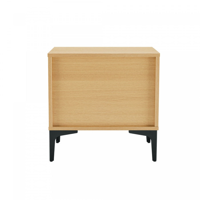 Amara Modern 20\" Nightstand in Light Oak (1-Drawer) 
