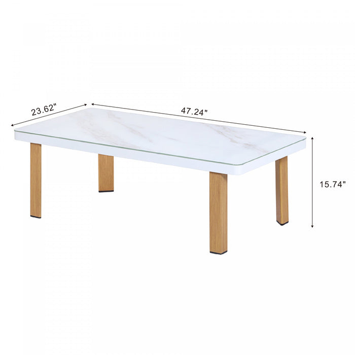 Vine Modern 4-Piece Conversation Set in White 