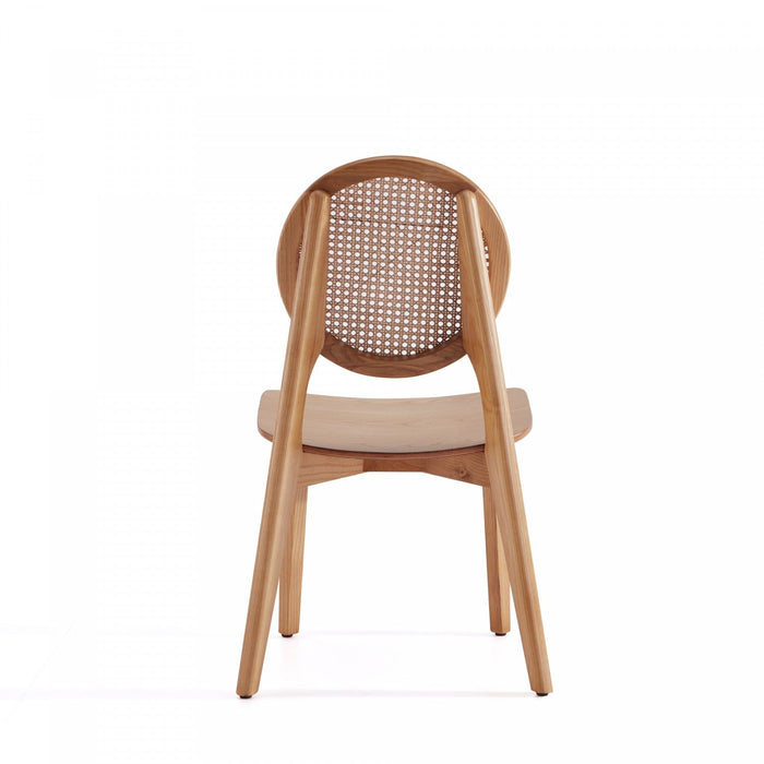 Versailles Industry Chic Wood Dining Chair in Natural - Set of 4 