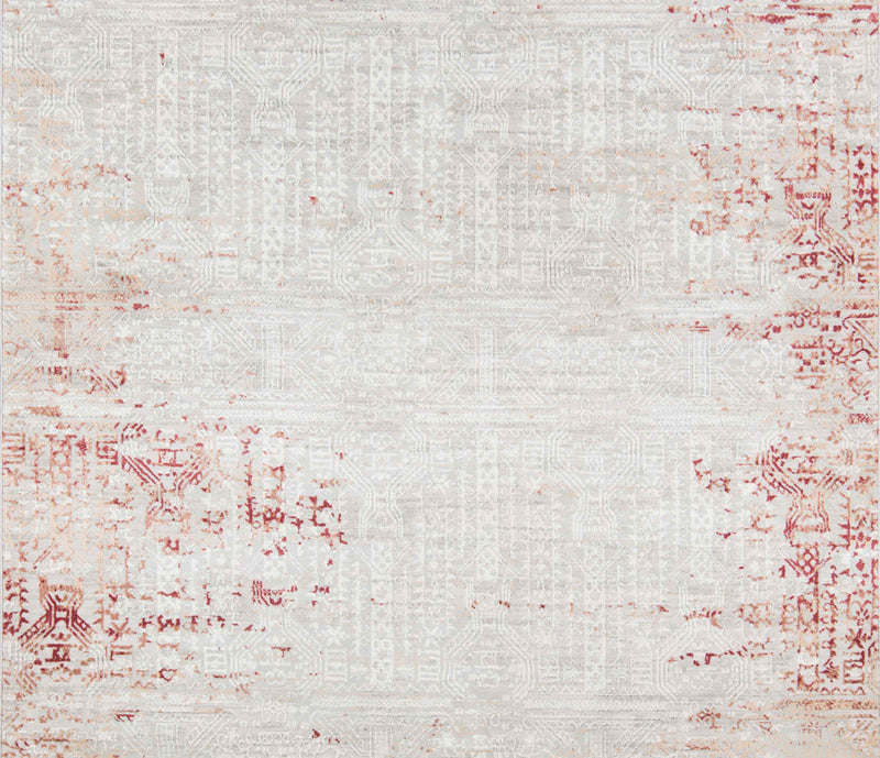 Amber Traditional 7'9\" x 9'10\" Area Rug in Red Indoor Area Rug 