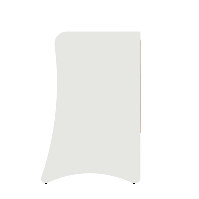 Coney Mid-Century Modern 28\" Nightstand in White (3-Drawer) 