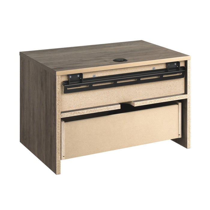 Floating Shelf with Drawer – Drifted Grey