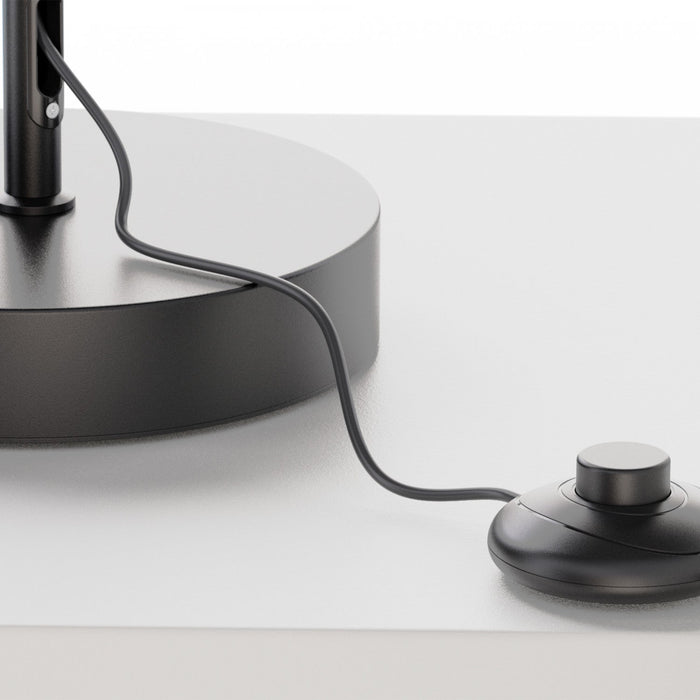 59\" Black Loop Design LED Floor Lamp 