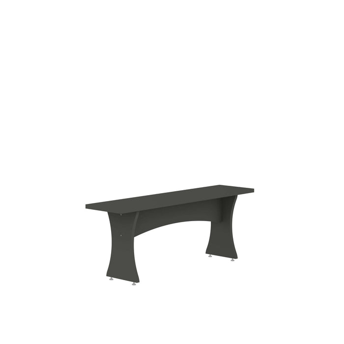 Coney Mid-Century Modern 3-Piece Dining Set in Charcoal Gray 