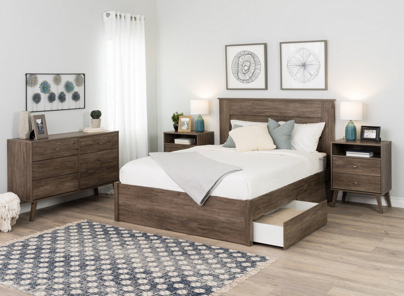 Milo 2-Drawer Tall Nightstand - Drifted Grey