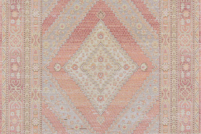 Poppy Traditional 2'7\" x 8'0\" Runner Rug in Pink Indoor Area Rug 