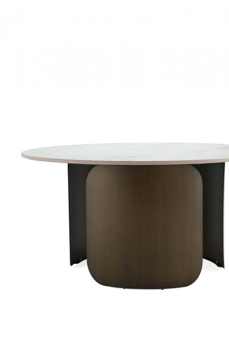 Monica Modern Glam 2-Piece Coffee Table & End Table Set in Bronze Coffee Table Set 