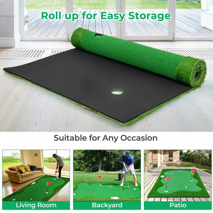 Costway 10 X 5 Ft Golf Putting Green Professional Golf Training Mat With 2 Golf Balls