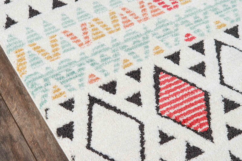 Kaia Contemporary 5'3\" x Area Rug in Multi Indoor Area Rug 