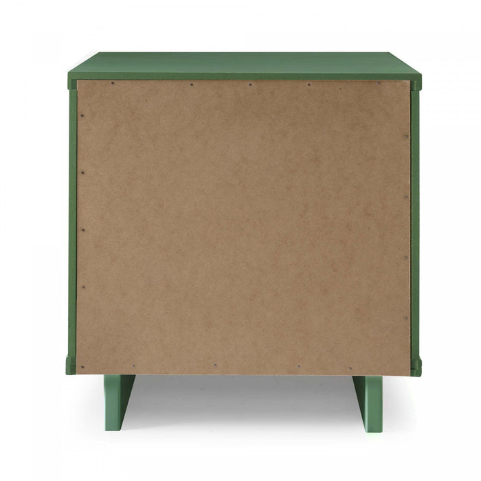 Granville Modern 18\" Nightstand in Sage Green (1-Drawer) - Set of 2 