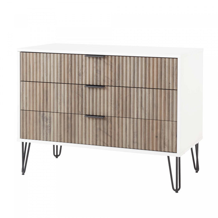 Dumbo Modern 2-Piece Dresser Set in Rustic Gray and White 