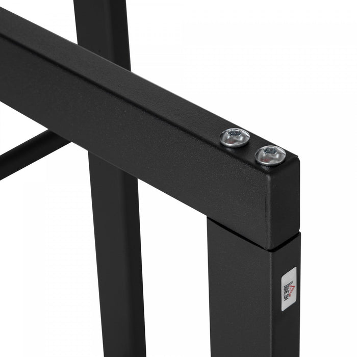 Homcom Firewood Rack Log Holder Fireplace Storage Rack With Handles And 220 Lbs. Weight Capacity, 15