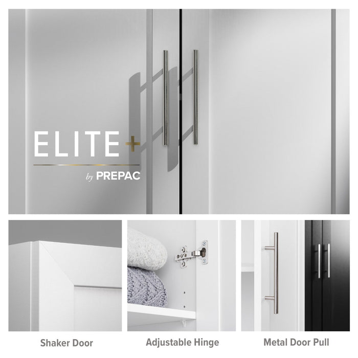 Elite Accent Storage Cabinet with Panel Doors & 3 Shelves - White