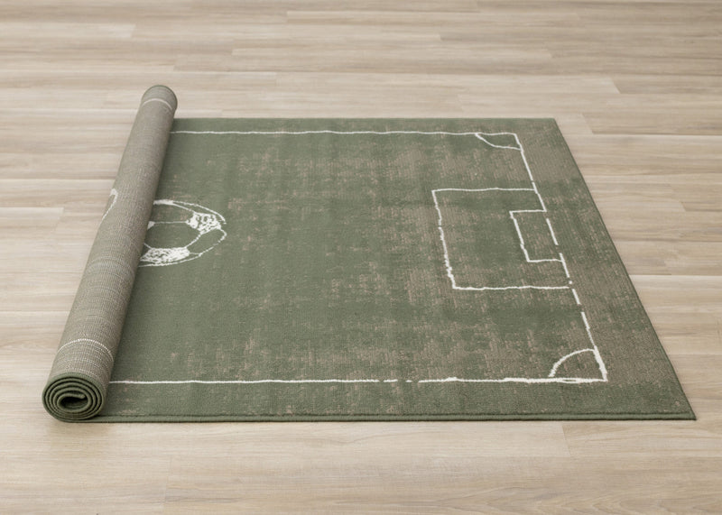 Forte Kids Soccer Playing Field Area Rug - 3'11\" x 5'7\"