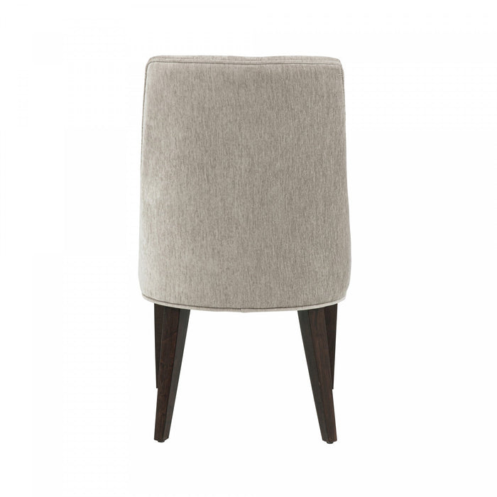 Beever Modern Chenille Wood Dining Chair in Taupe - Set of 4 