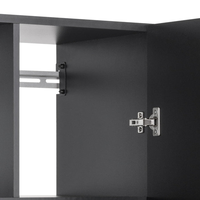 Hangups 40-shoe Cubby Storage Cabinet - Black 