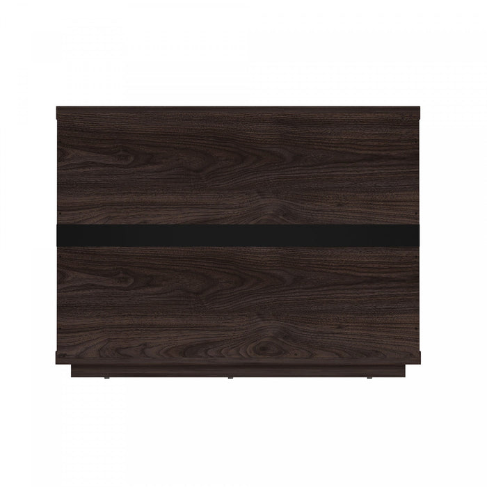 Evelyn Modern 32\" Nightstand in Brown (3-Drawer) 
