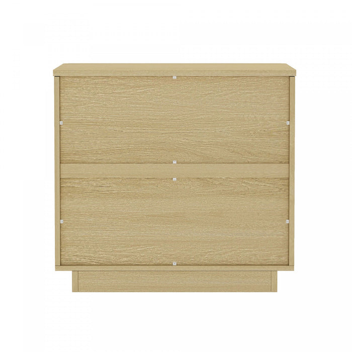 Payton Modern 26\" Nightstand in Natural Oak (3-Drawer) 
