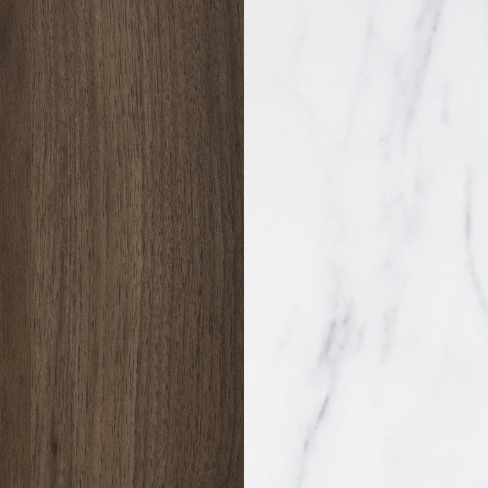 Maliza 2-Door Storage Cabinet - Faux Carrara Marble