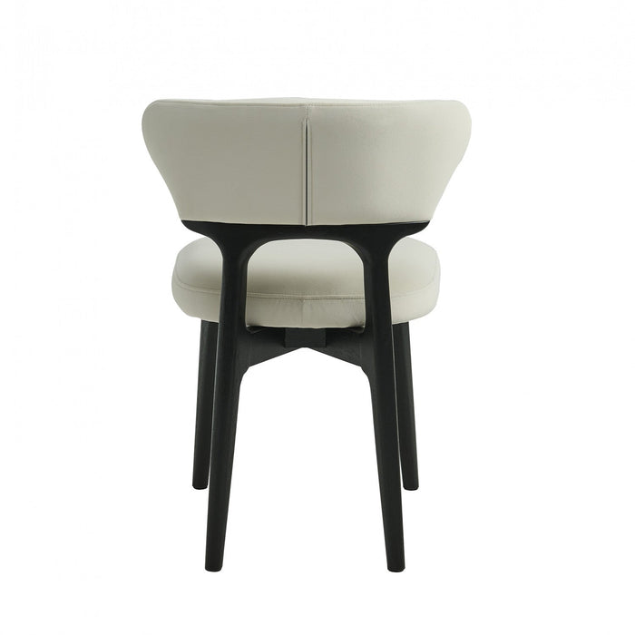 Susie Wooden Dining Chairs Set Of 2 With Upholstered Fabric Side Chairs And Wood Legs,beige 