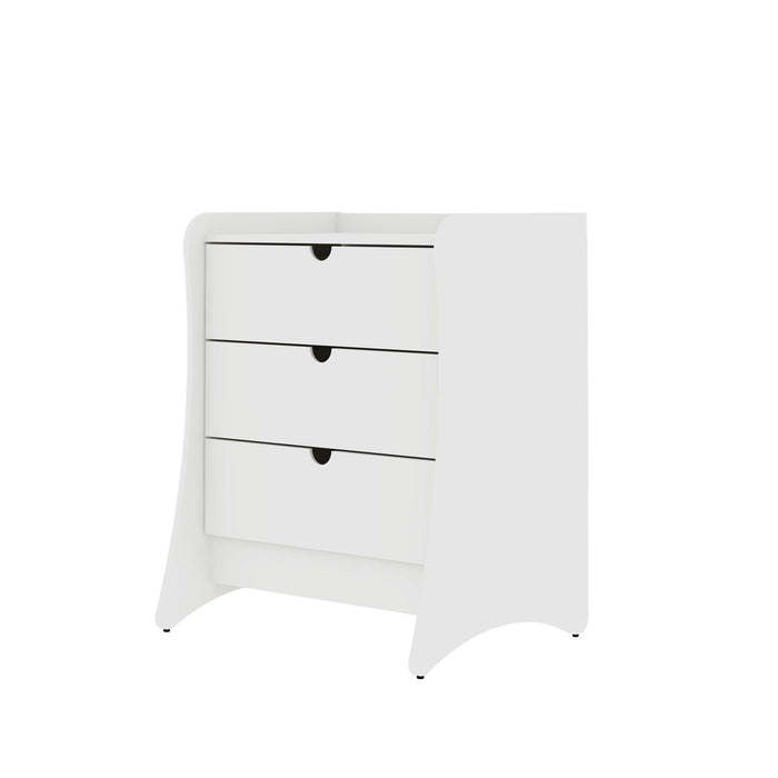 Coney Mid-Century Modern 3-Piece Dresser Set in White 