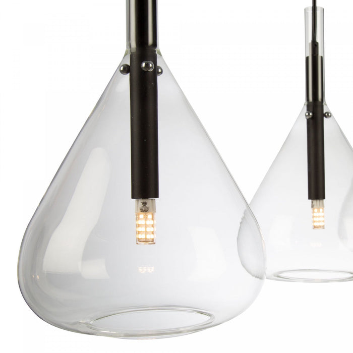 Conic 4-Light Black Ceiling Light