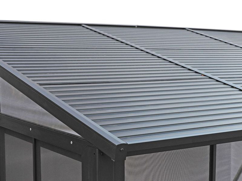 Florence - Wall Mounted Solarium 10x12 Metal Roof In Black