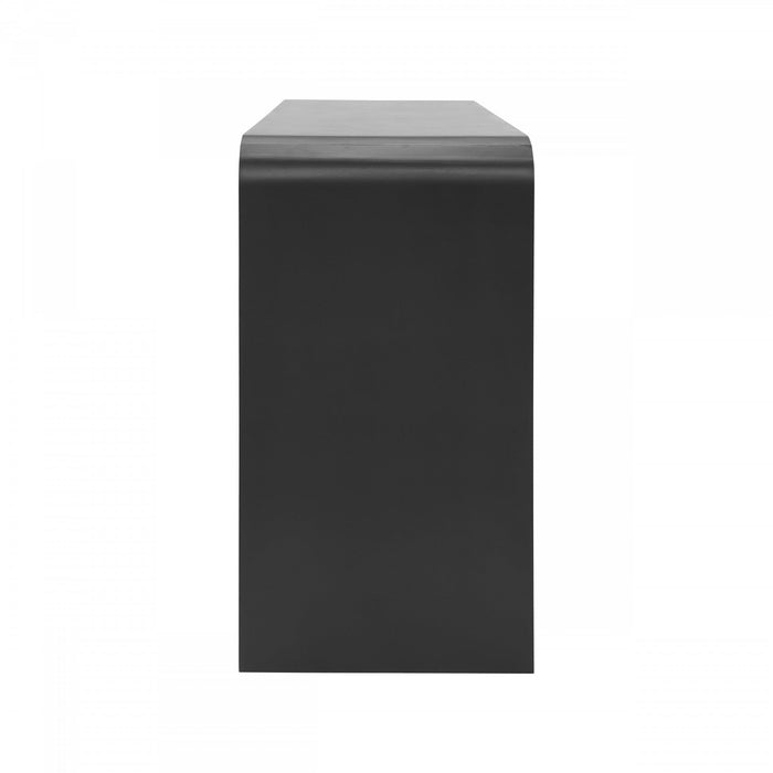 Ethan Wood Sofa Table with Storage for Living Room Entryway Hallway - Black 