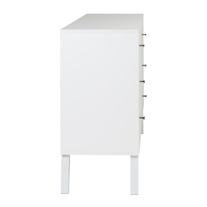 Milo 6-Drawer Dresser - White
