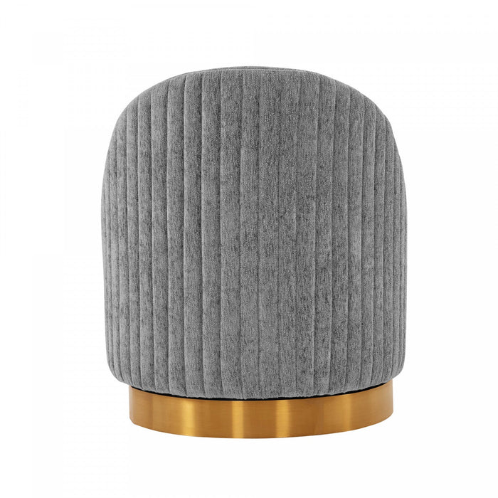 Leela Modern Chenille Swivel Lounge Chair in Gray - Set of 2 Accent Chair 