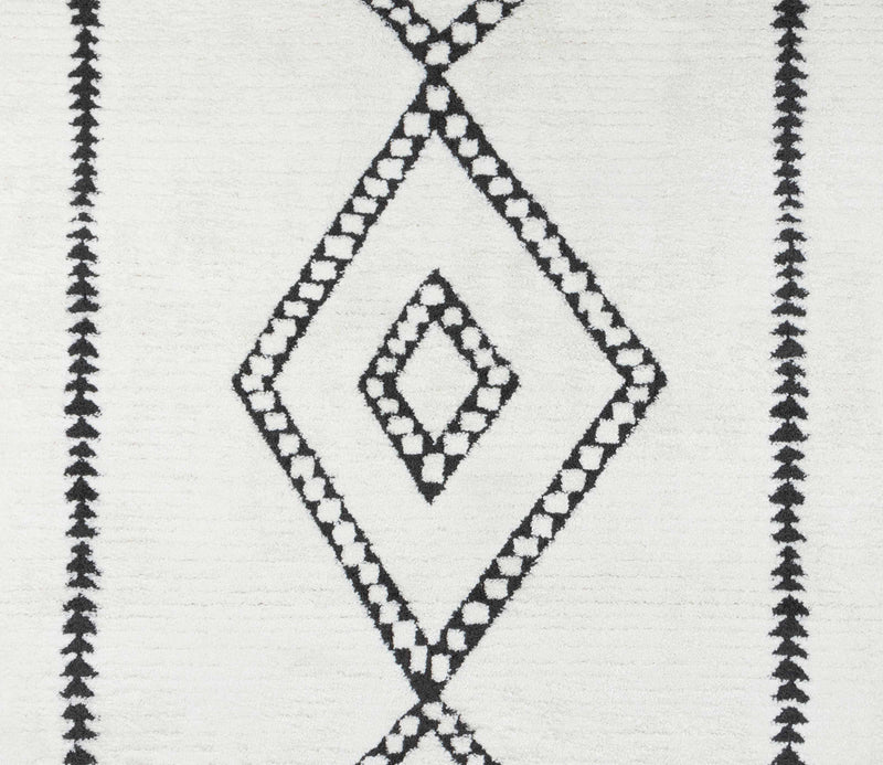 Zelda Contemporary 7'6\" x 9'6\" Area Rug in Ivory Indoor Area Rug 