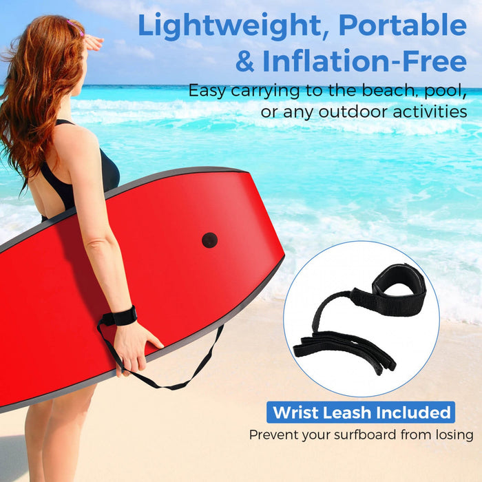 Costway 41" Lightweight Body Board With Eps Core Xpe Deck Hdpe Bottom Crescent Tail Colorful