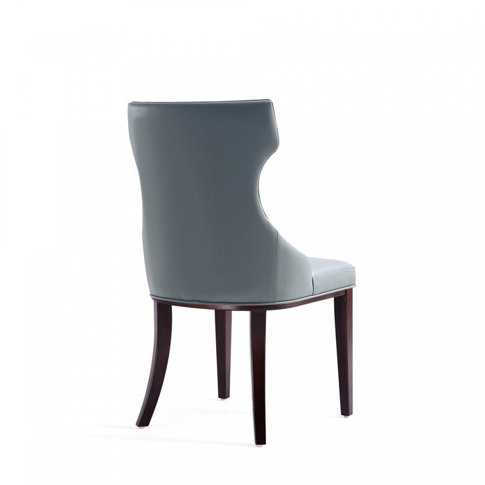 Reine Traditional Wood Upholstered Dining Chair in Gray - Set of 4 