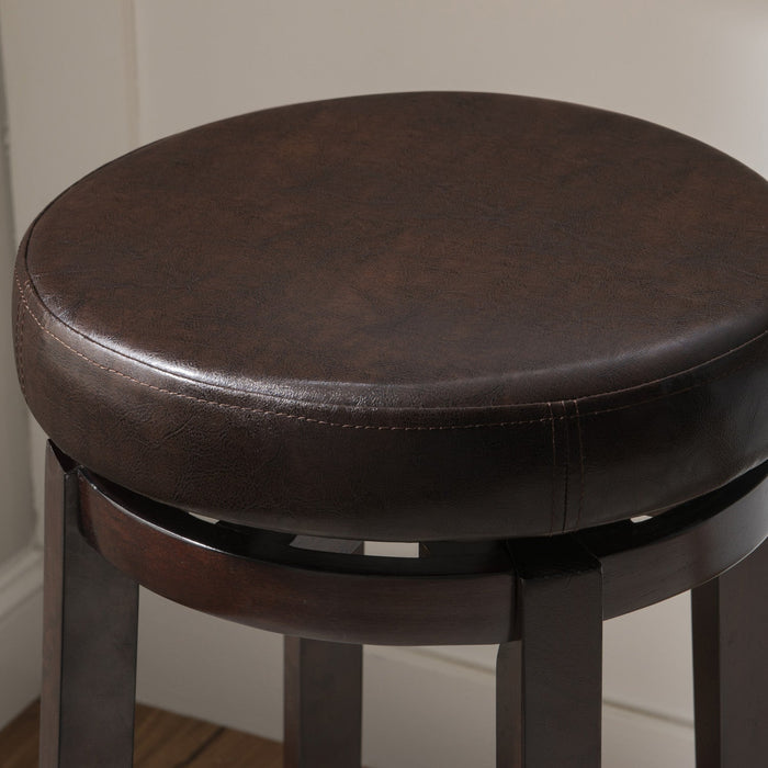 Maya Faux Leather Barstool - Brown